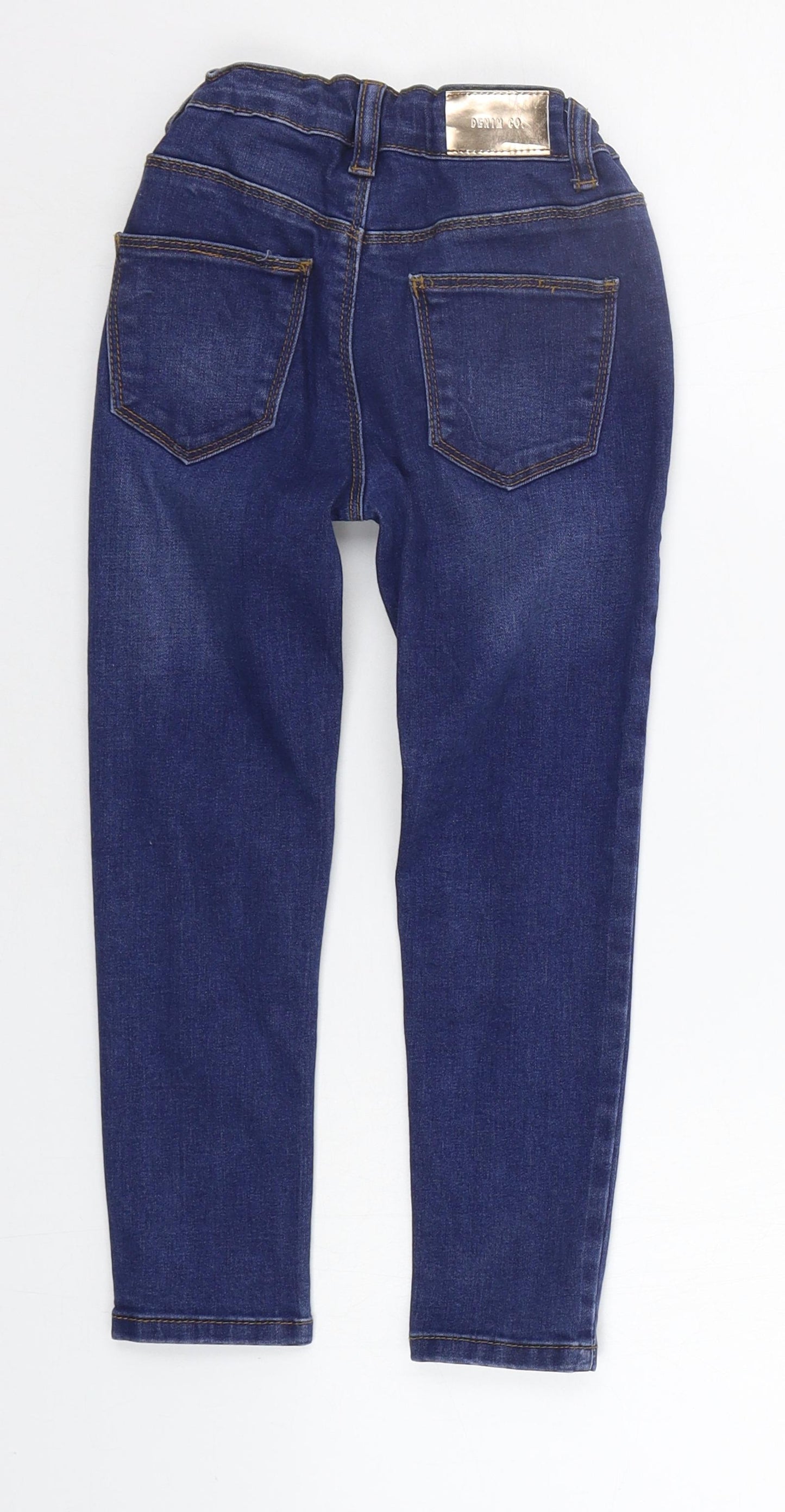 Denim & Co. Girls Blue   Straight Jeans Size 5-6 Years