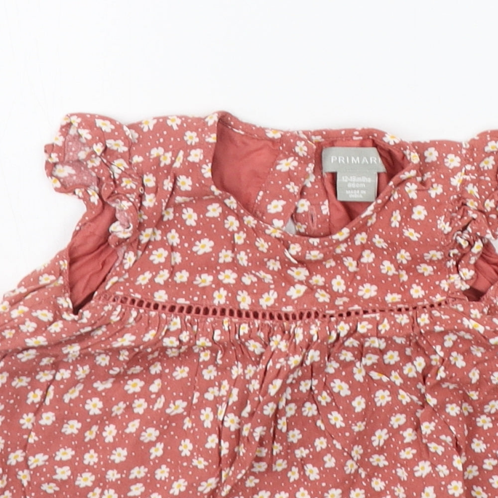 Primark Baby Red Floral  A-Line  Size 12-18 Months