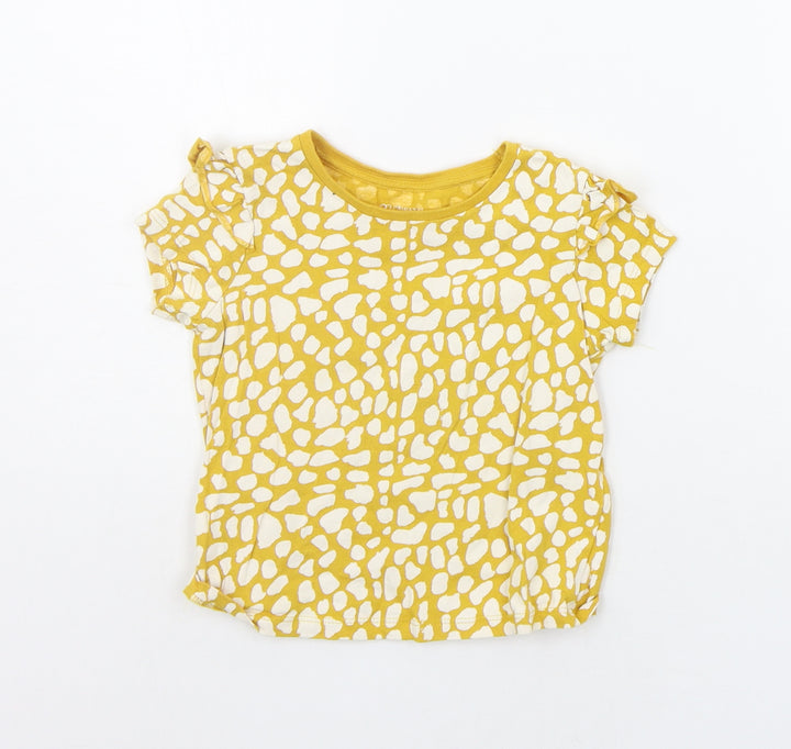 Primark Baby Yellow Geometric Basic T-Shirt Size 18-24 Months
