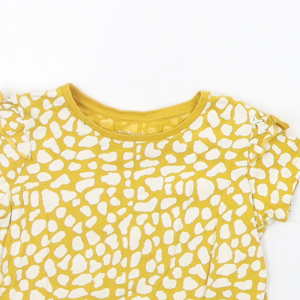 Primark Baby Yellow Geometric  Basic T-Shirt Size 18-24 Months