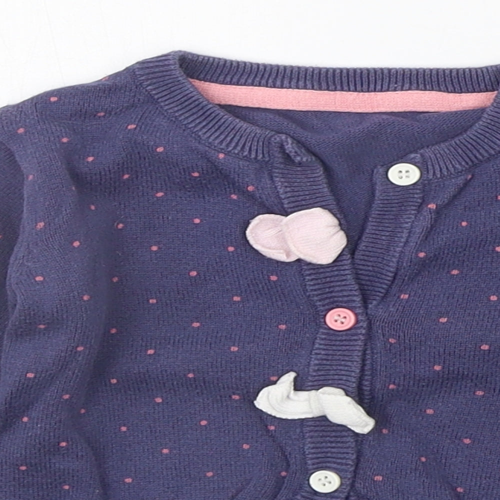 Nutmeg Baby Blue Geometric  Cardigan Jumper Size 12-18 Months