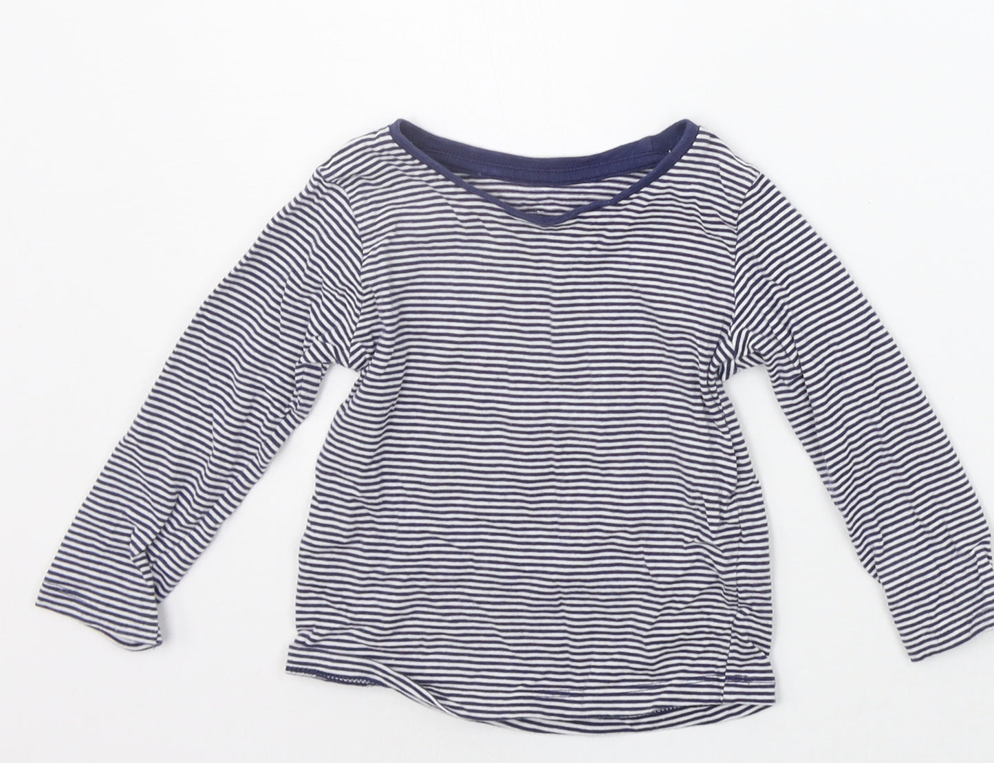 Matalan Baby Blue Striped  Basic T-Shirt Size 12-18 Months