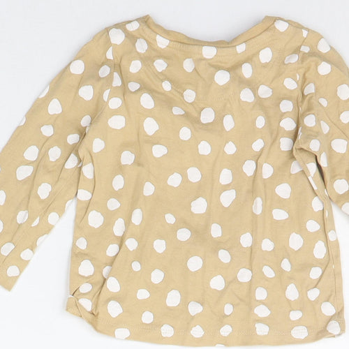 Nutmeg Baby Beige Polka Dot  Basic T-Shirt Size 12-18 Months