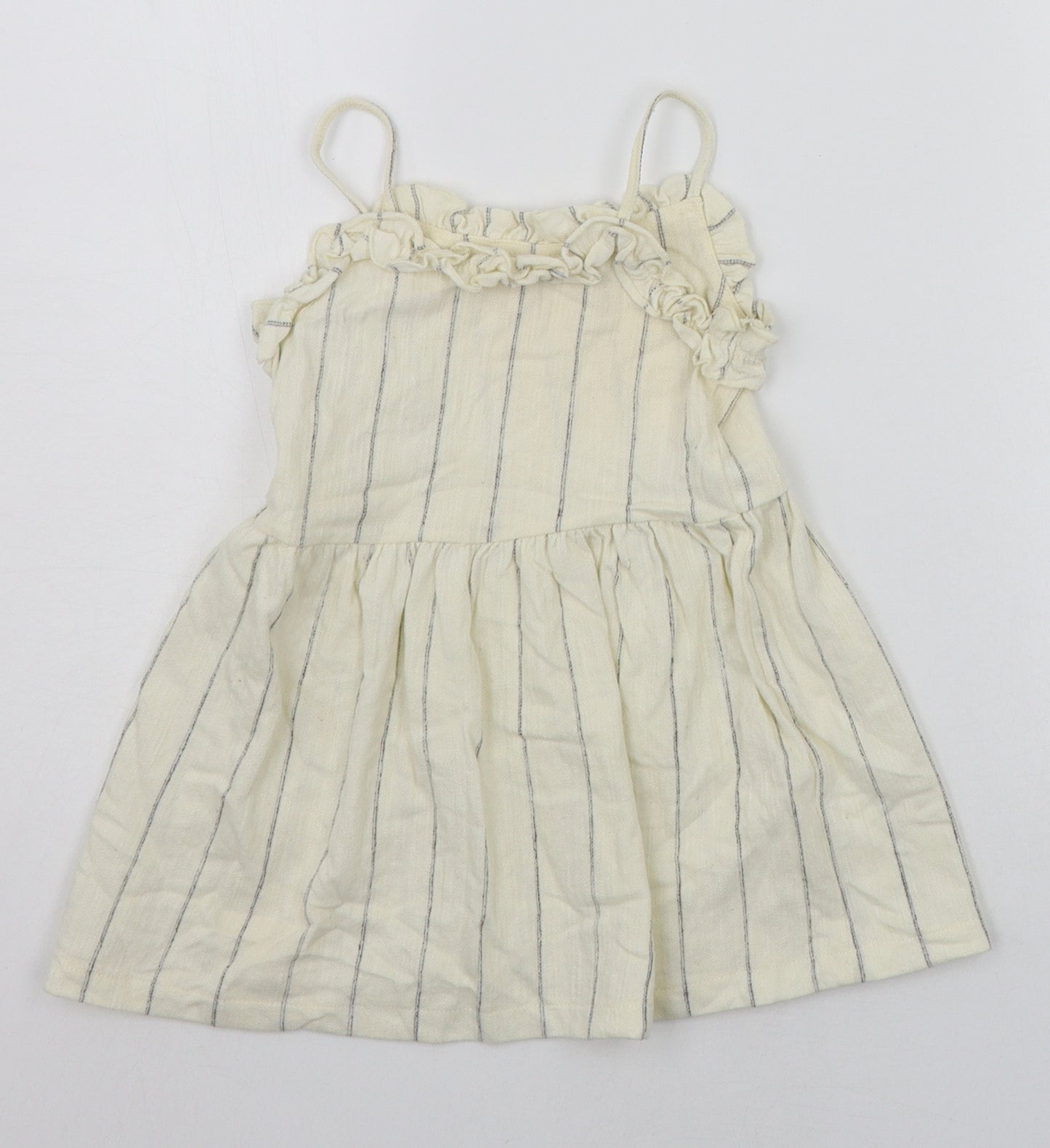 George Baby Beige Striped  A-Line  Size 12-18 Months