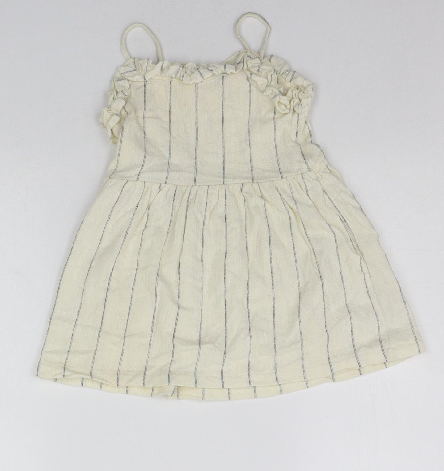 George Baby Beige Striped  A-Line  Size 12-18 Months