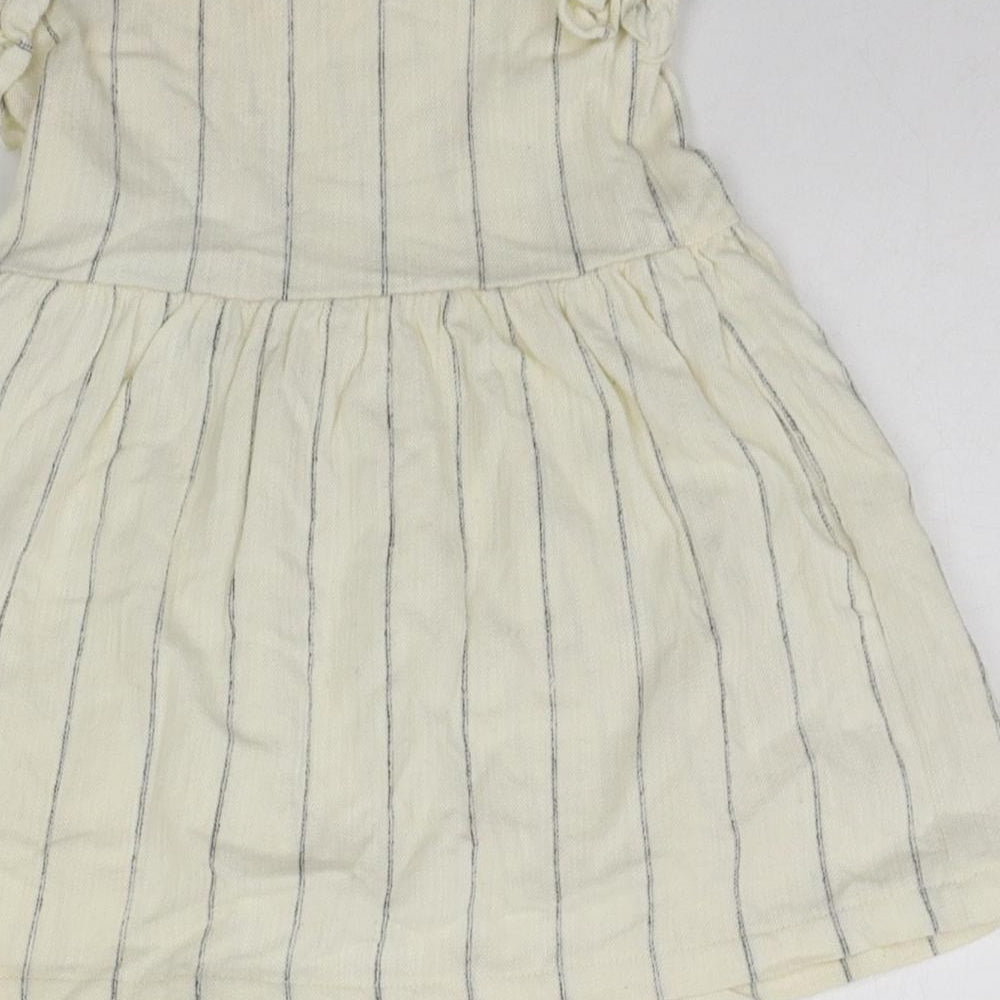 George Baby Beige Striped  A-Line  Size 12-18 Months