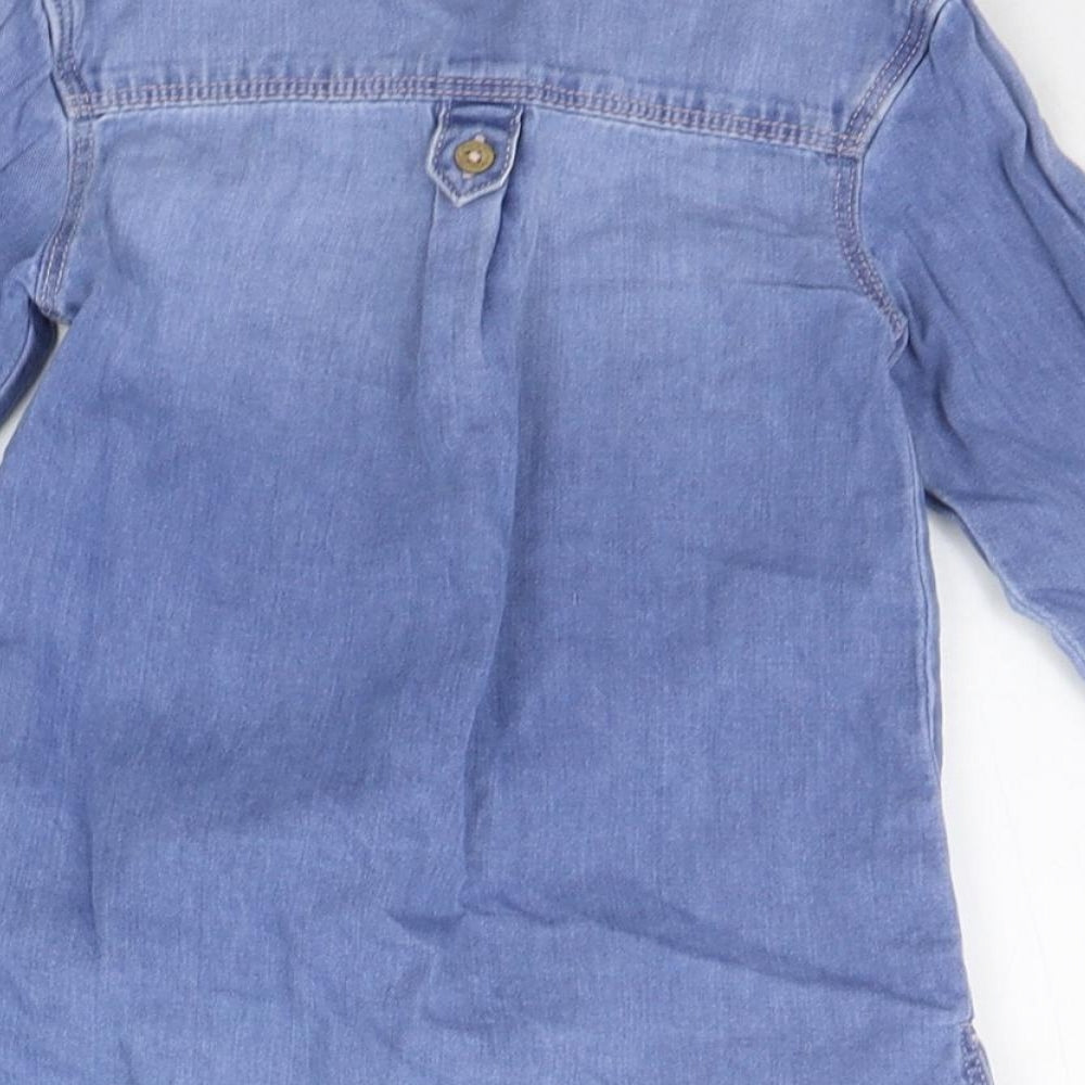 Matalan Baby Blue   Shirt Dress  Size 12-18 Months