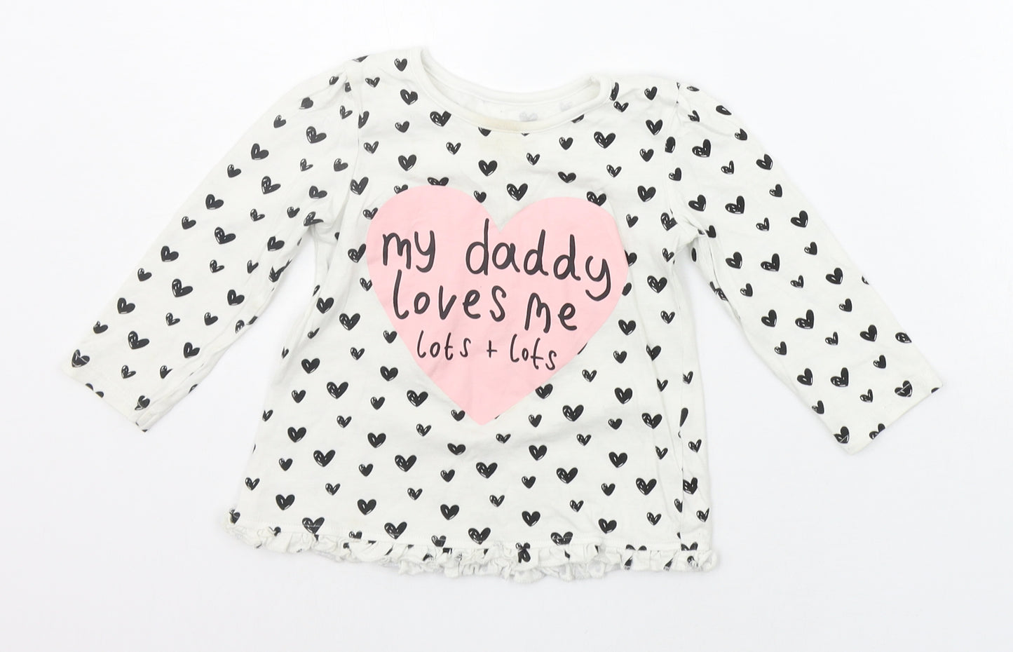 George Baby White Geometric  Basic T-Shirt Size 12-18 Months