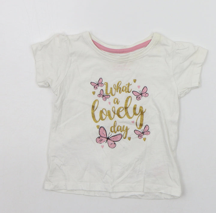 Primark Baby White   Basic T-Shirt Size 12-18 Months