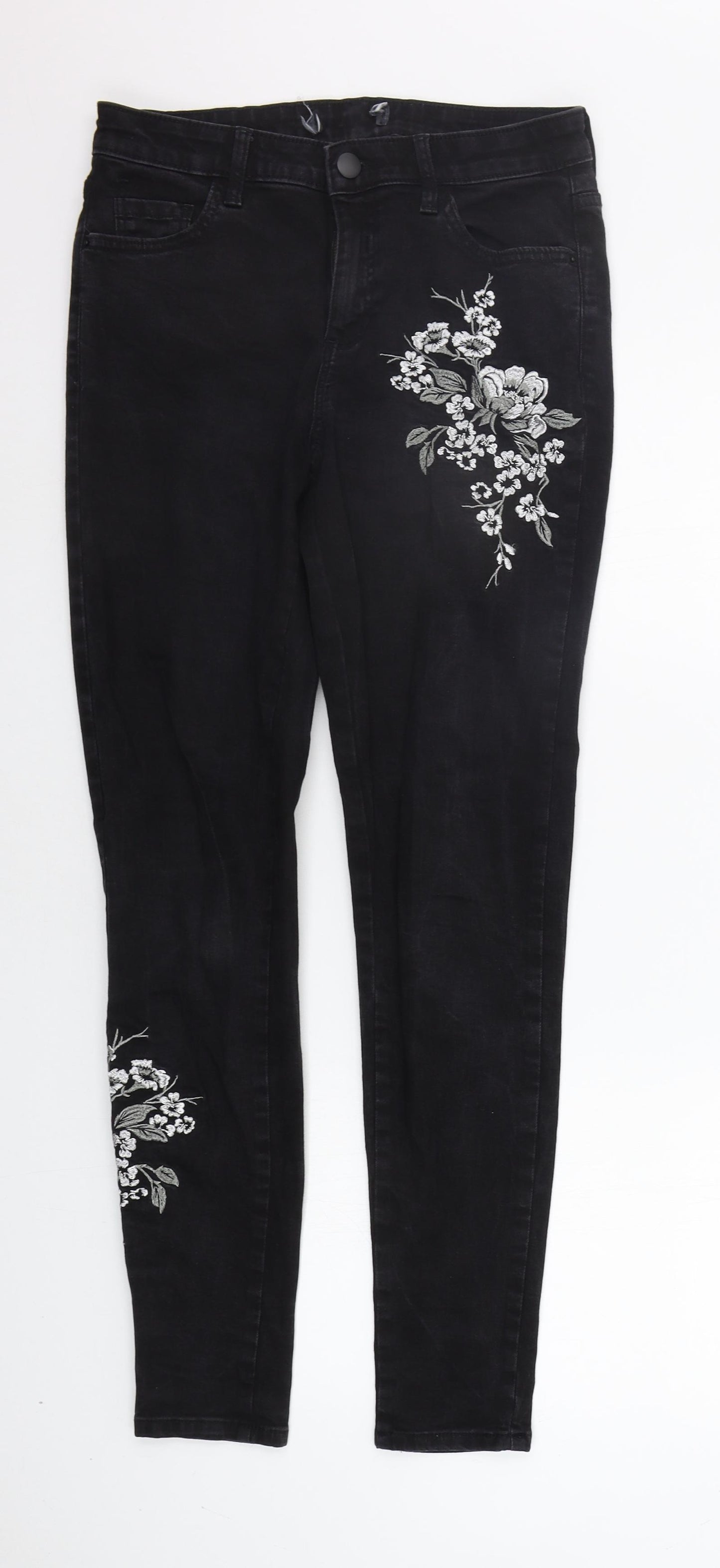 Preworn Womens Black   Skinny Jeans Size 10 L29 in