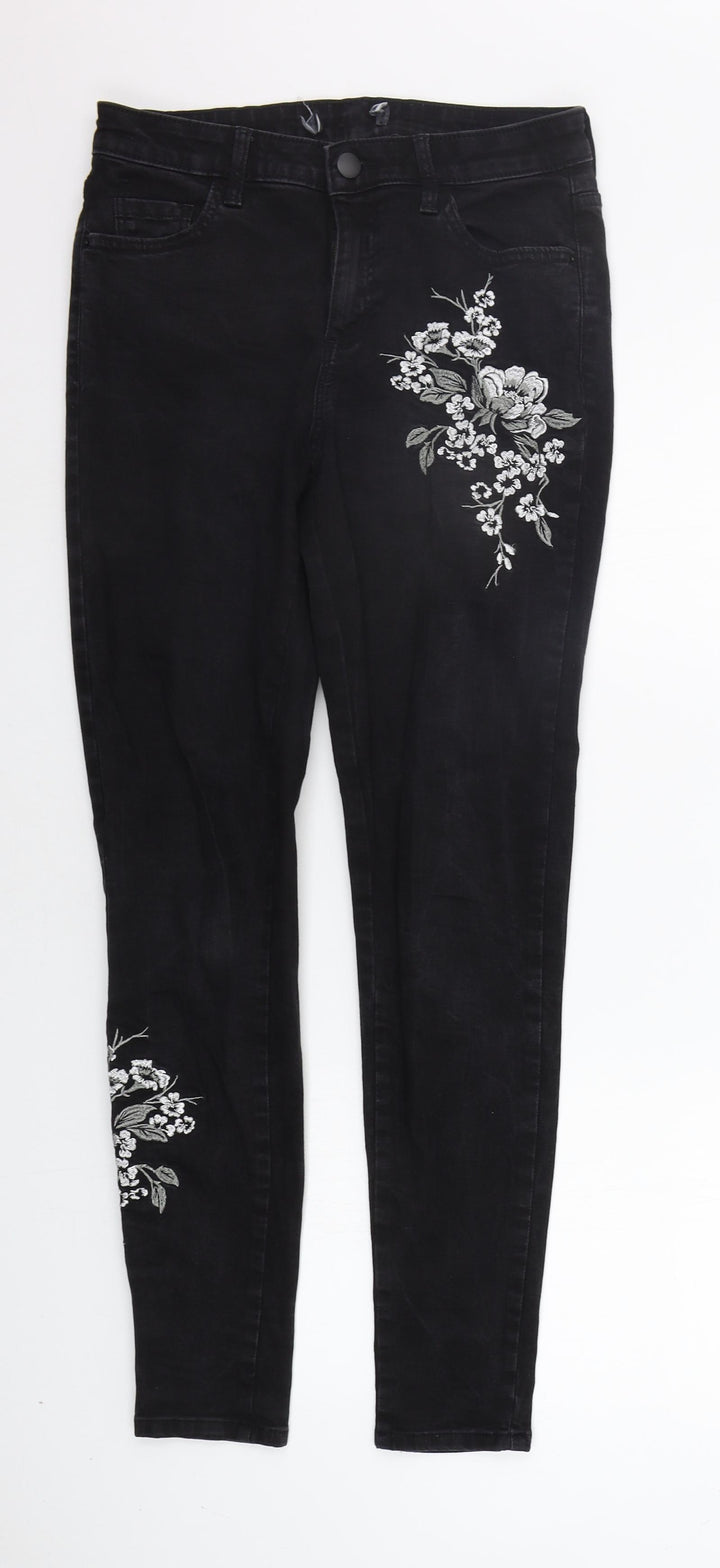 Preworn Womens Black   Skinny Jeans Size 10 L29 in