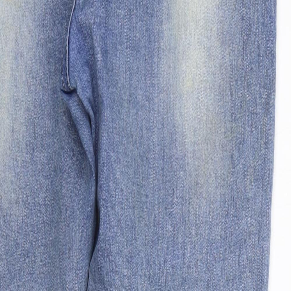 Quiz Womens Blue   Straight Jeans Size 14 L29 in - flowers