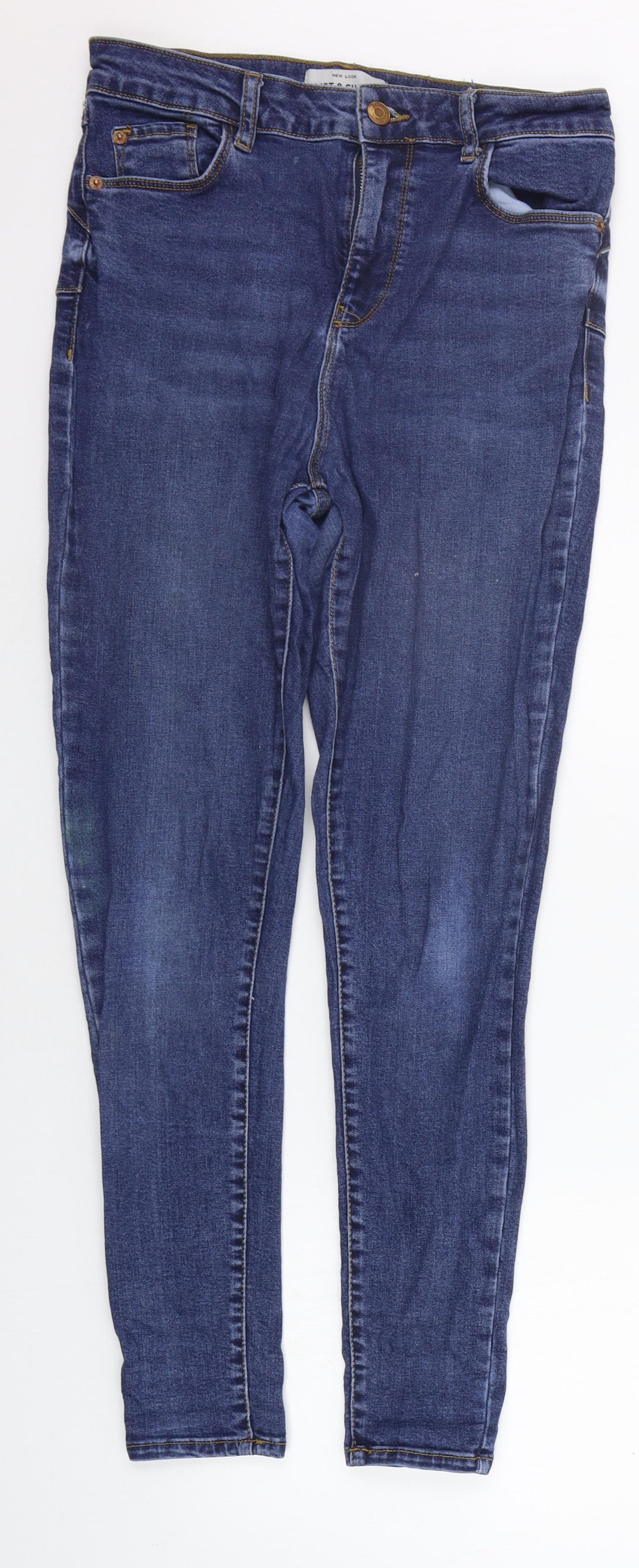 New Look Womens Blue   Straight Jeans Size 12 L28 in