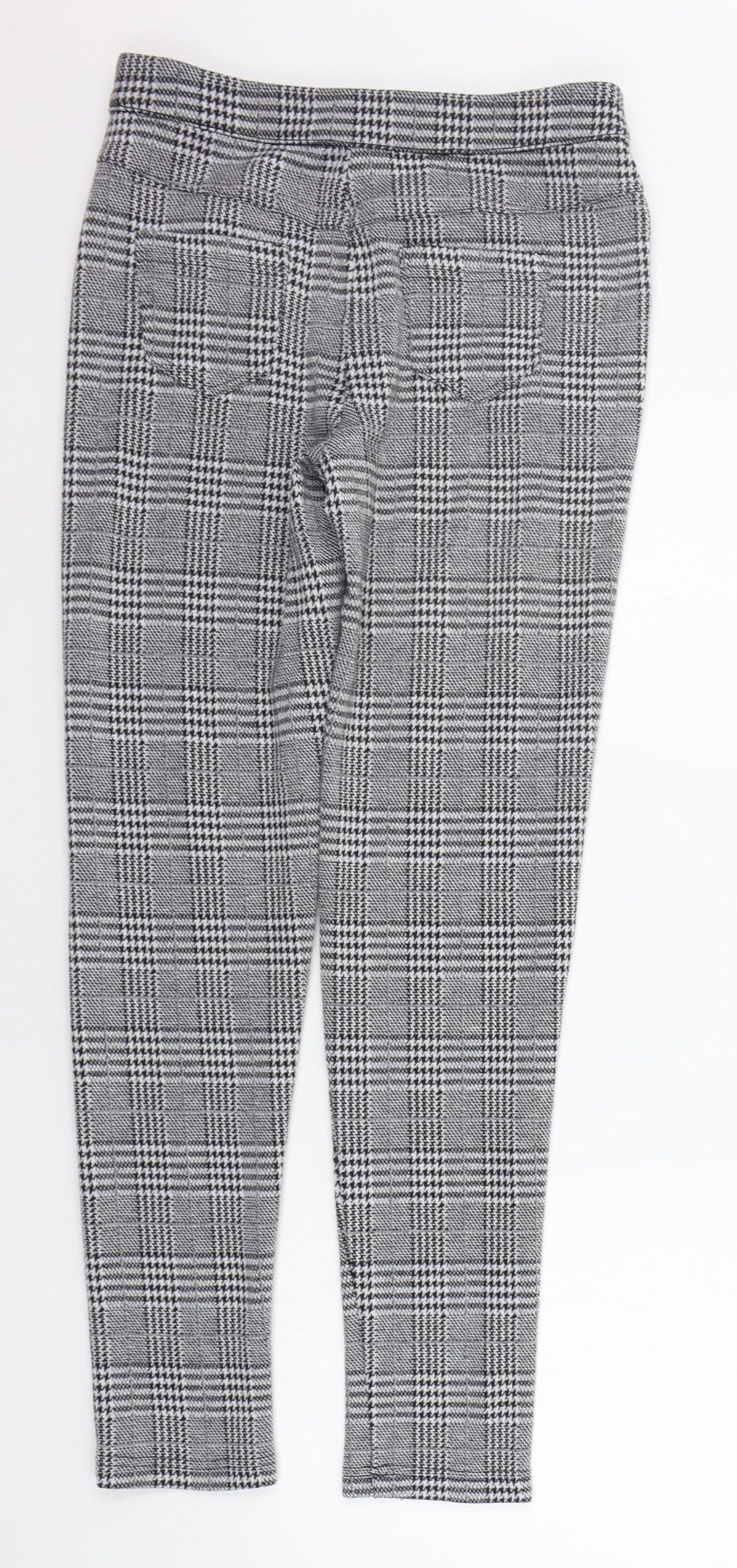 Primark Womens Grey Check  Trousers  Size 6 L26 in