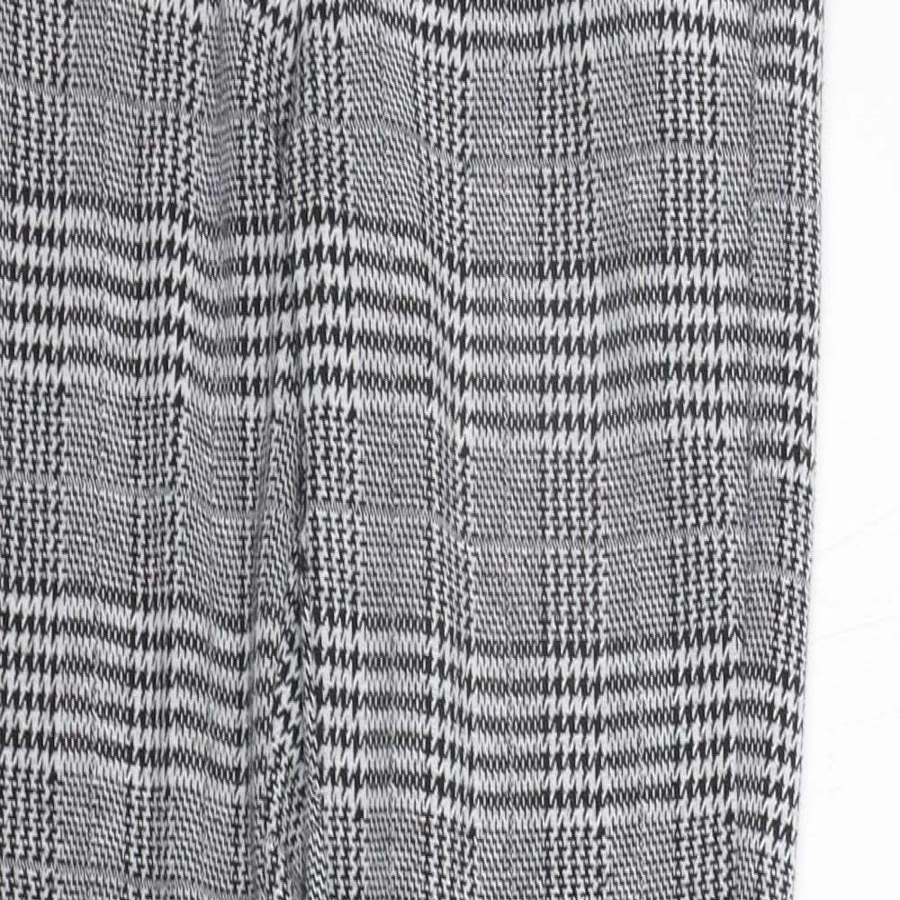Primark Womens Grey Check  Trousers  Size 6 L26 in