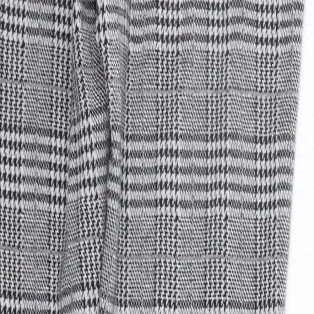 Primark Womens Grey Check  Trousers  Size 6 L26 in