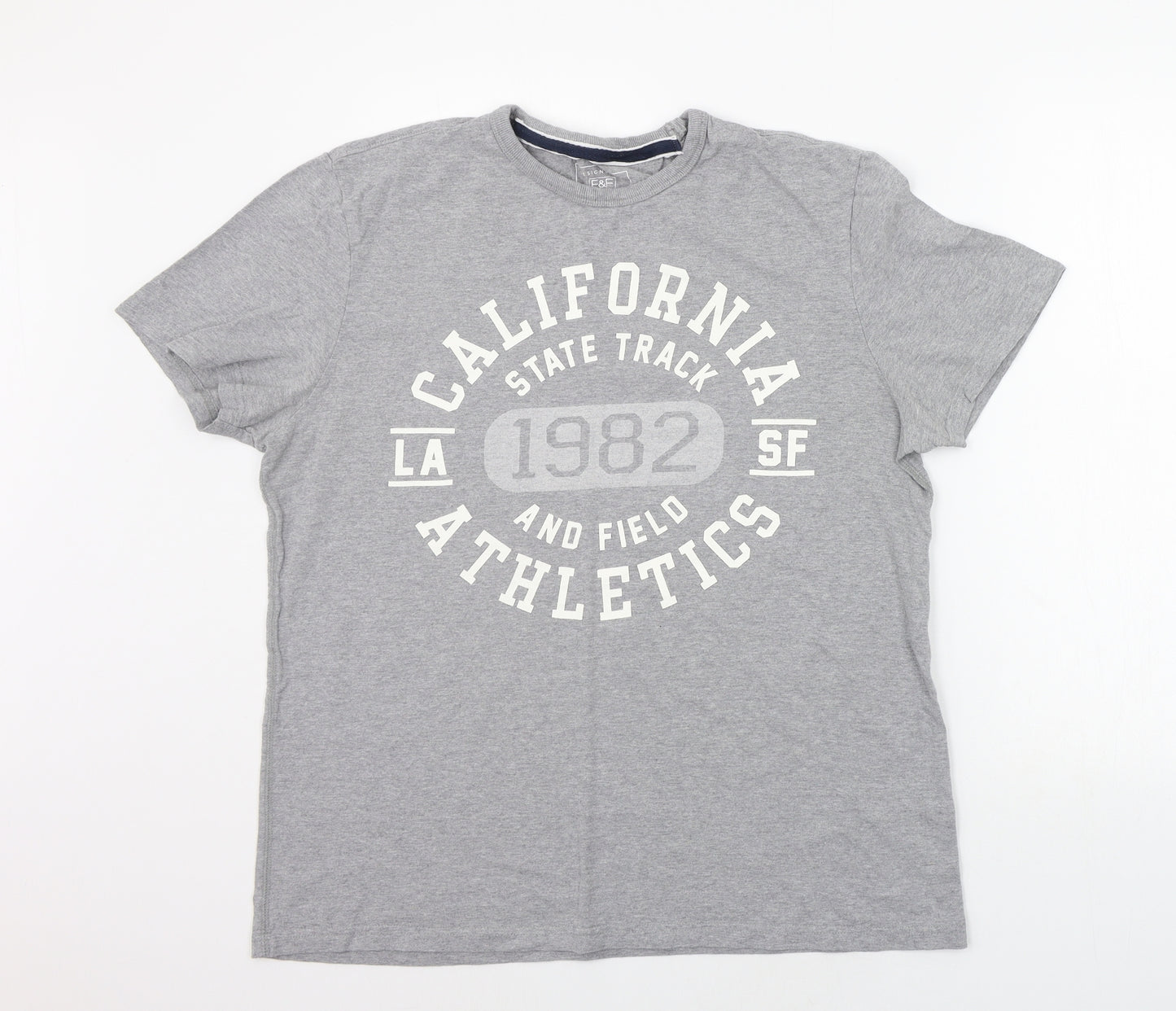 F&F Mens Grey    T-Shirt Size L