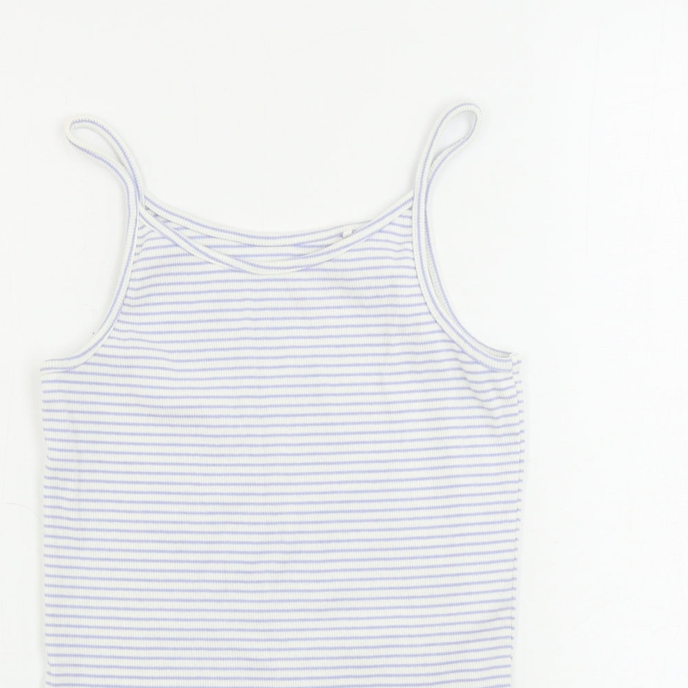 NEXT  Womens White Striped  Basic Tank Size 12