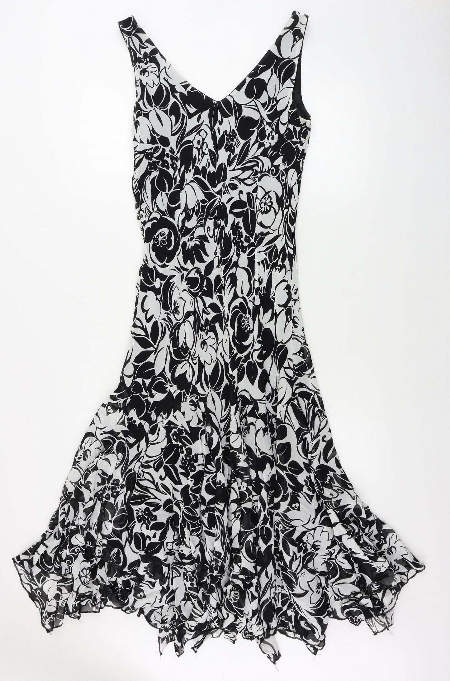 Per Una  Womens White Floral  A-Line  Size 12