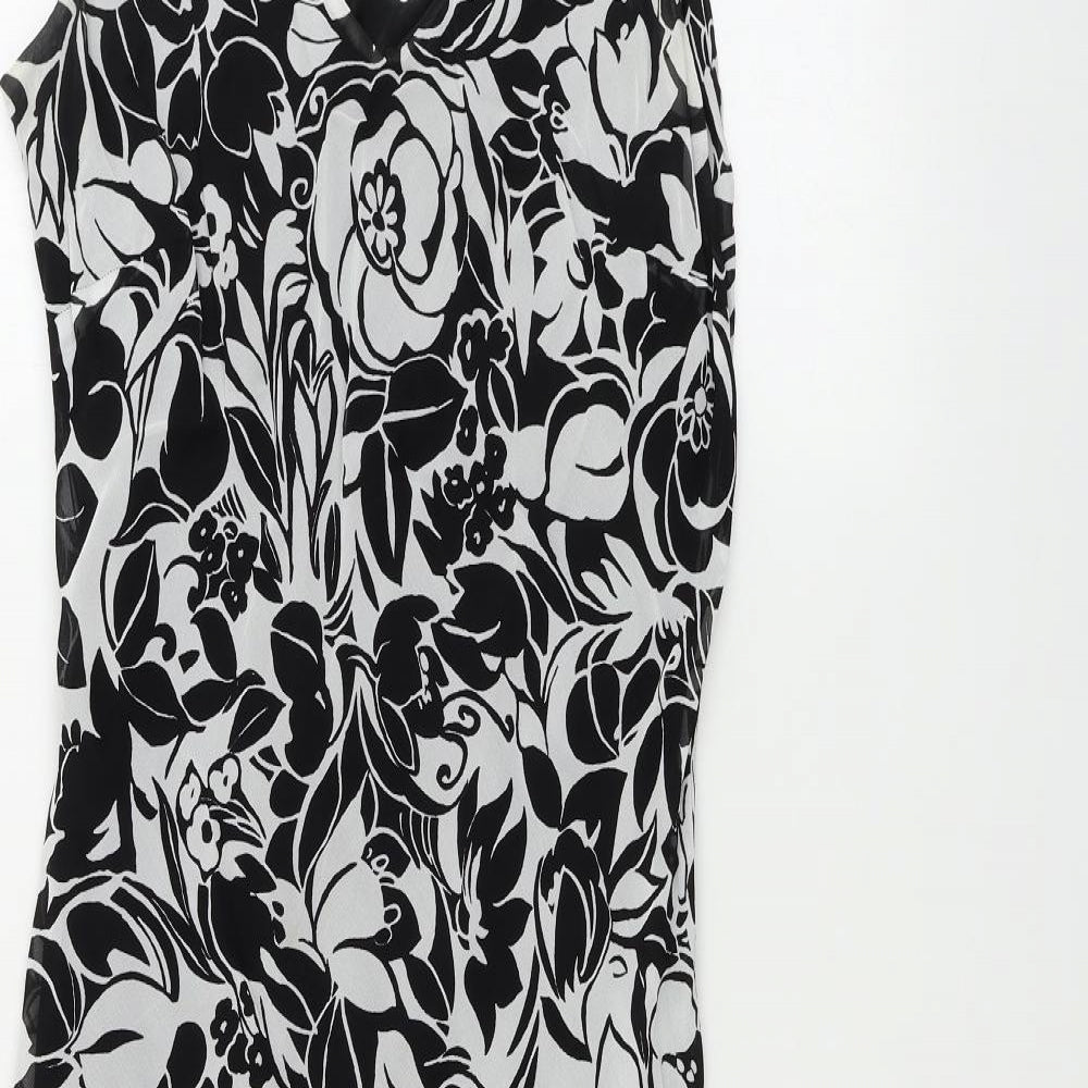 Per Una  Womens White Floral  A-Line  Size 12