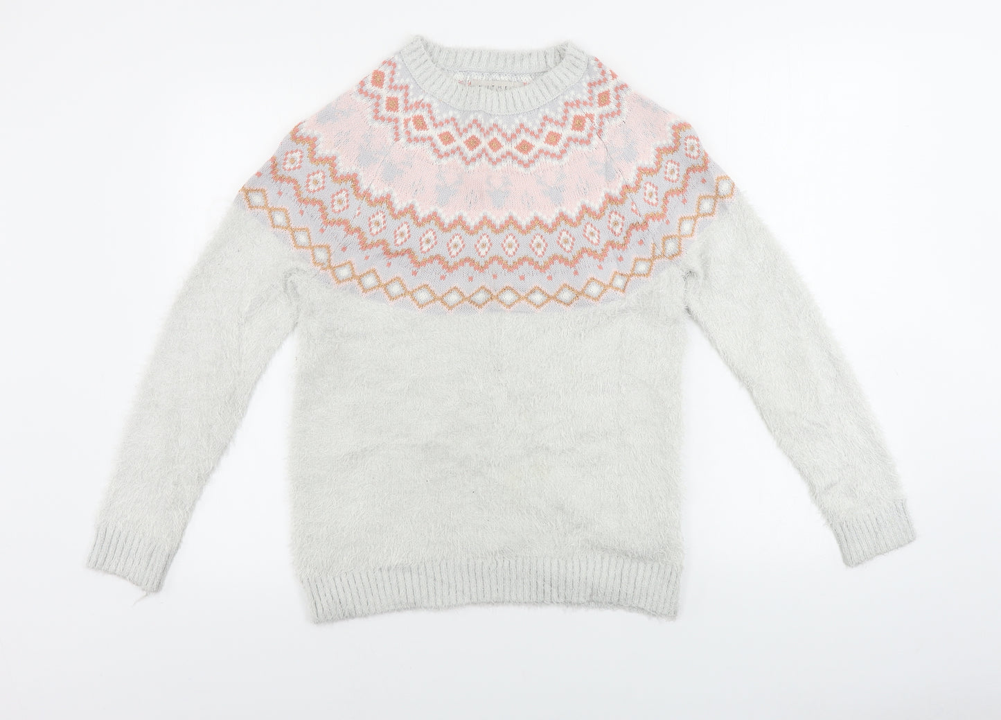 Nutmeg  Womens Grey   Pullover Jumper Size 10