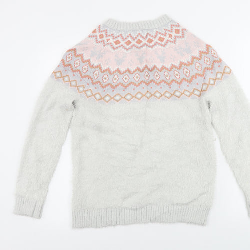 Nutmeg  Womens Grey   Pullover Jumper Size 10