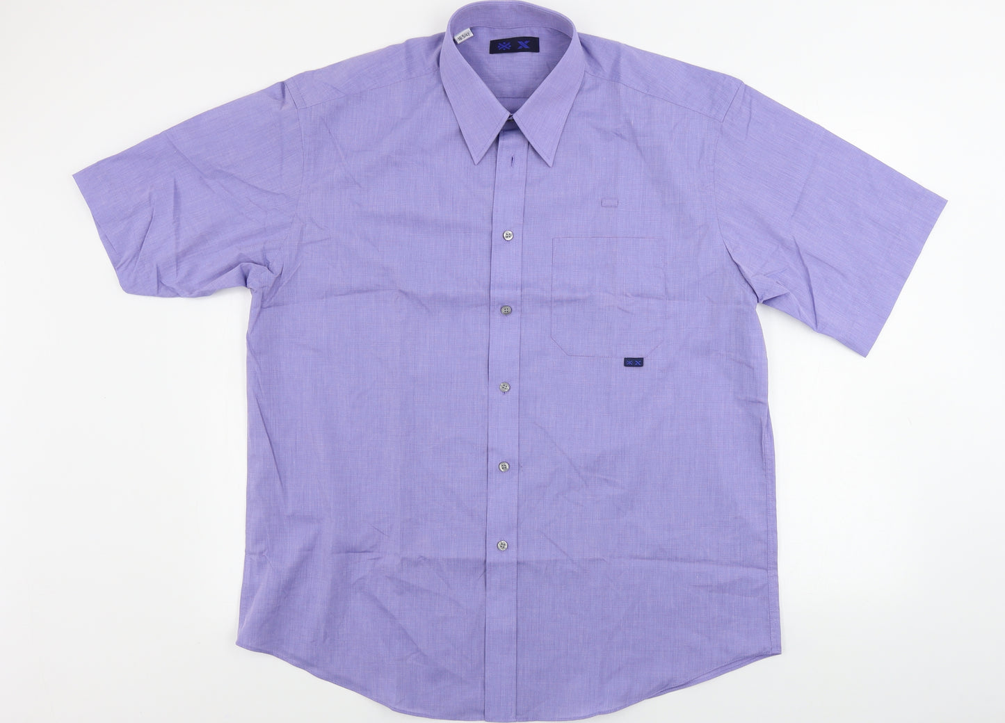 X Mens Blue    Dress Shirt Size 16.5