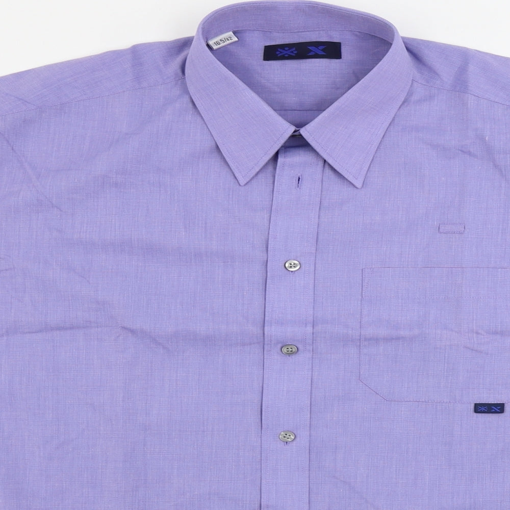 X Mens Blue    Dress Shirt Size 16.5