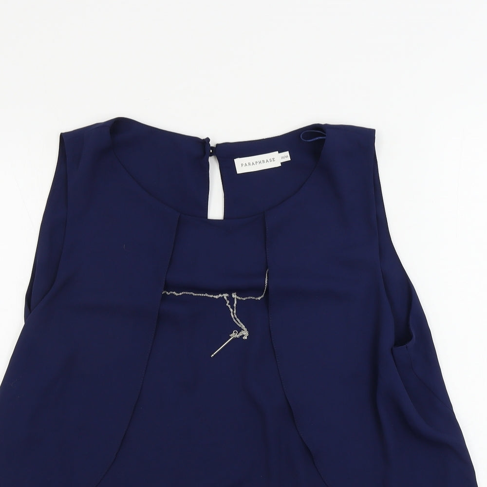 Paraphrase  Womens Blue   Basic Blouse Size 20