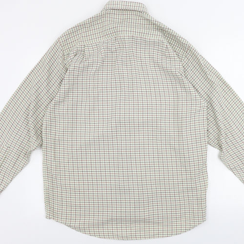 Berkertex  Mens White Check   Button-Up Size 16.5
