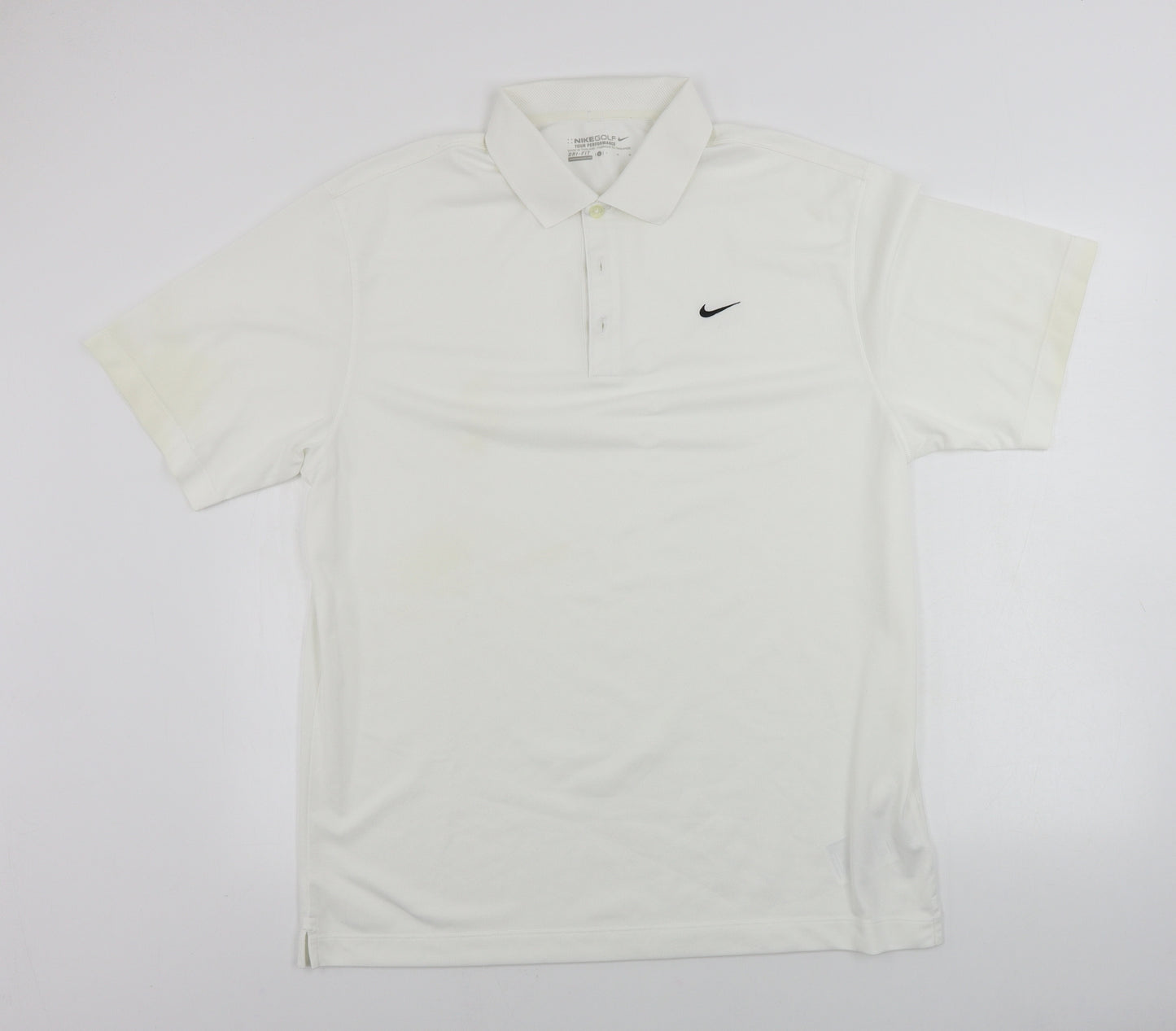 Nike  Mens Ivory    Polo Size L