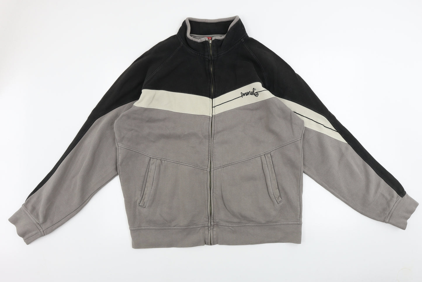Animal Mens Grey   Full Zip Jumper Size XL