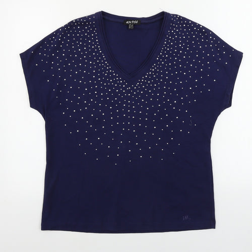 Marble   Womens Blue   Basic Polo Size L