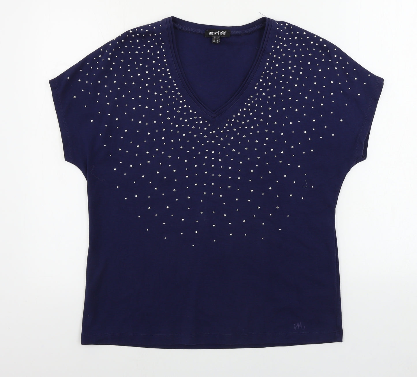 Marble   Womens Blue   Basic Polo Size L