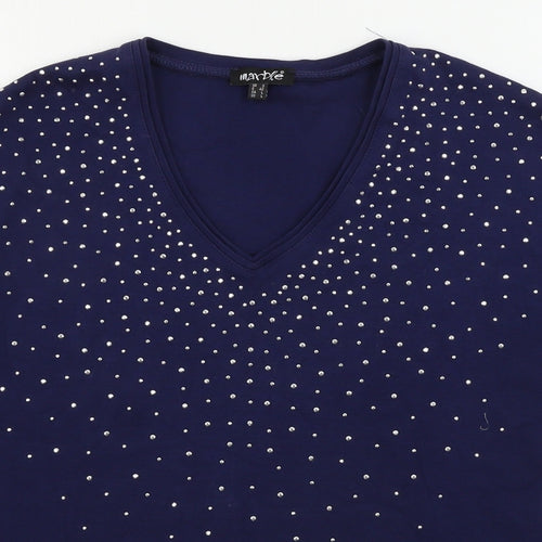 Marble   Womens Blue   Basic Polo Size L