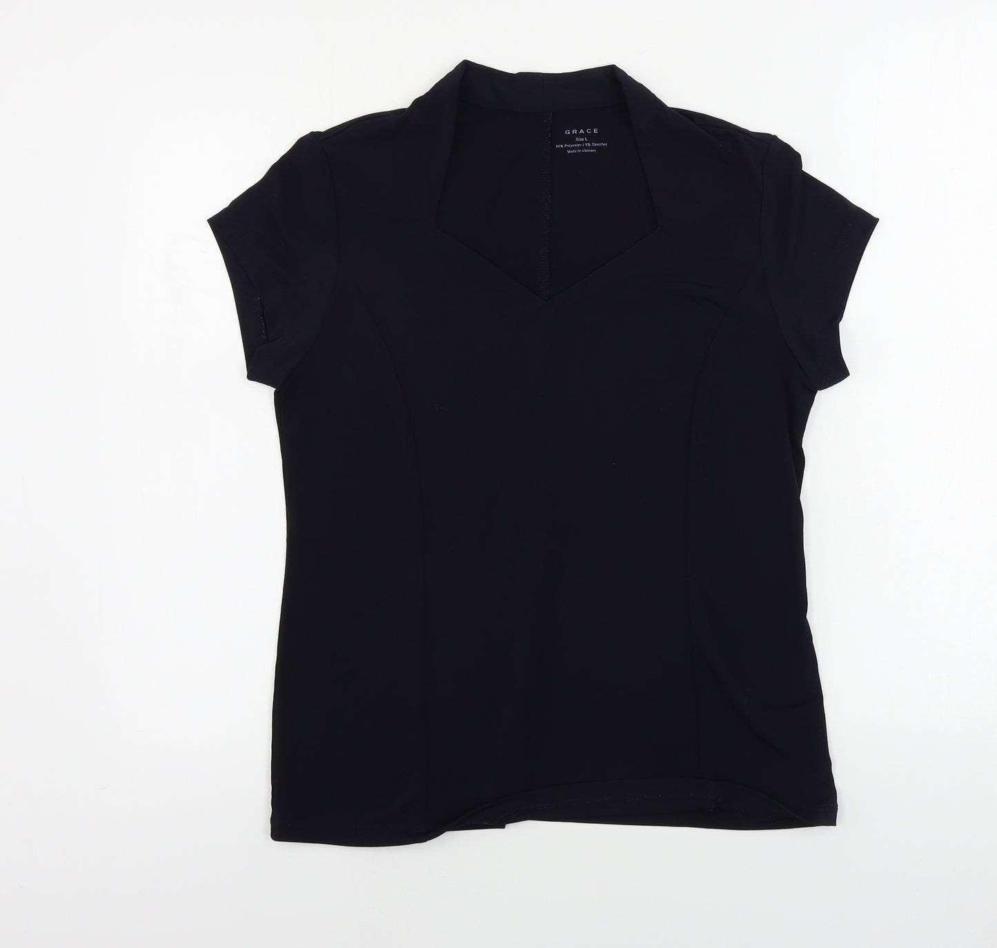 Grace Womens Blue   Basic T-Shirt Size L