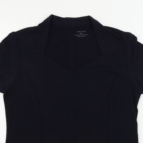 Grace Womens Blue   Basic T-Shirt Size L