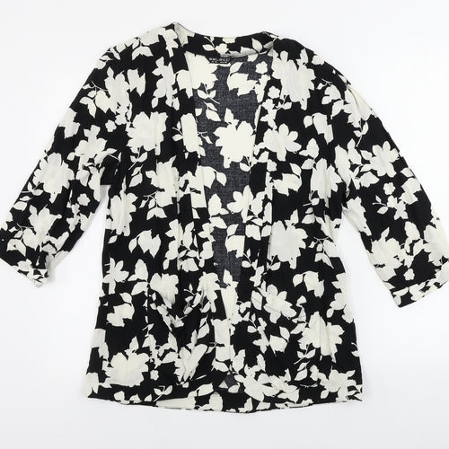Select  Womens White Floral  Cardigan Jumper Size 14