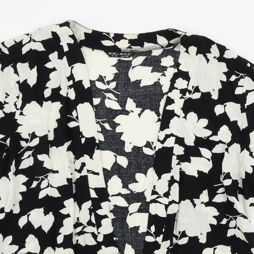 Select  Womens White Floral  Cardigan Jumper Size 14