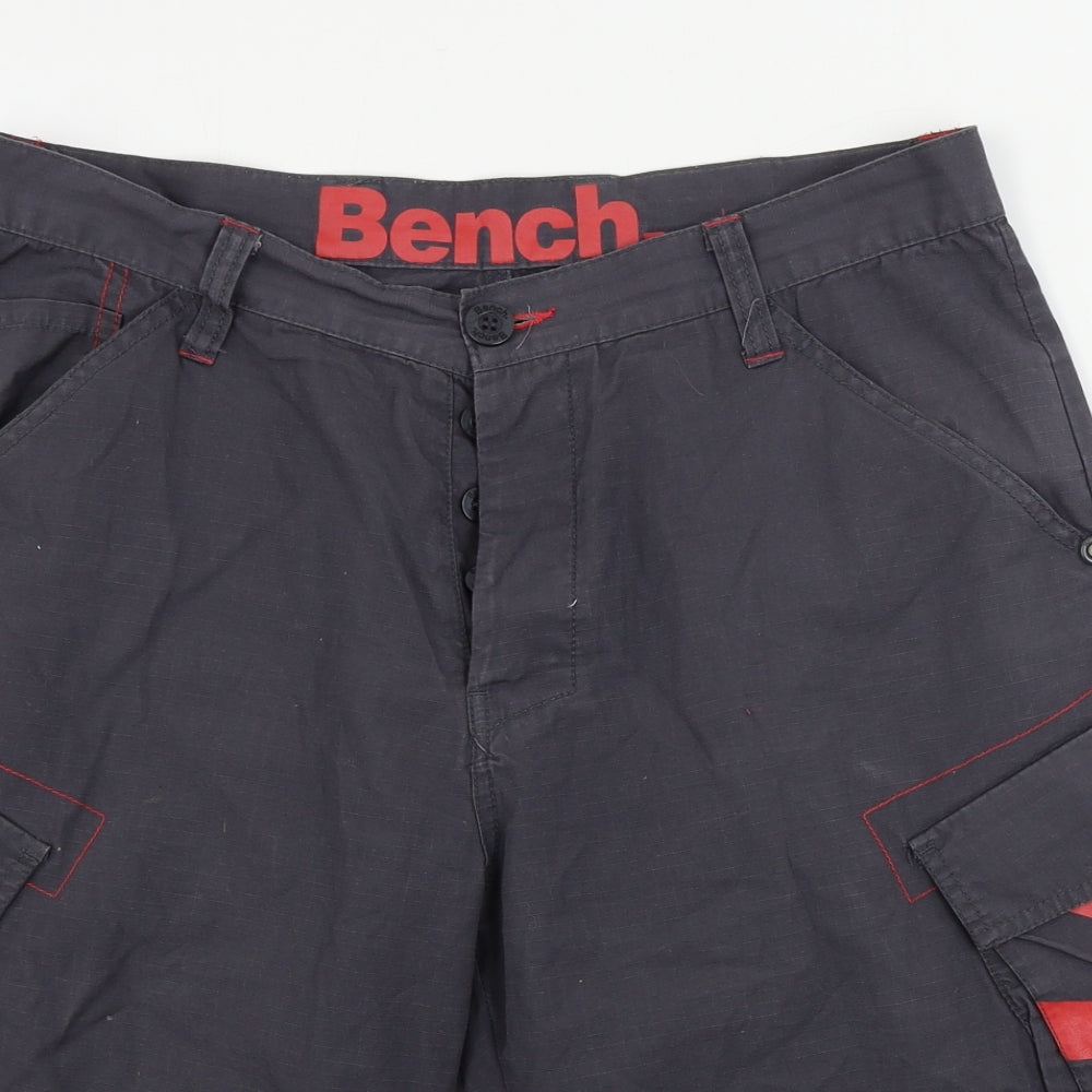 Bench Mens Grey   Chino Shorts Size 34 in