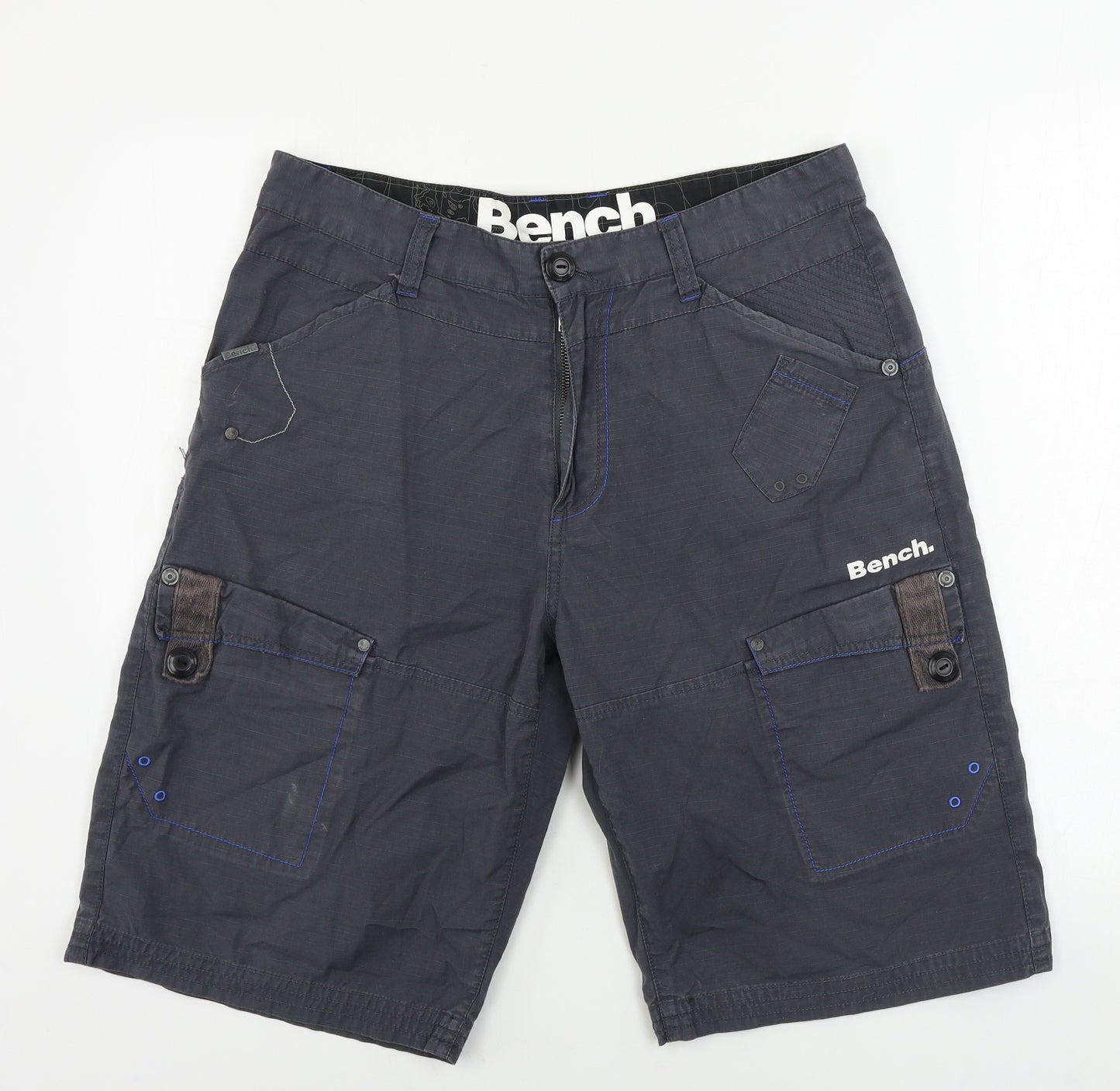 Bench Mens Grey   Chino Shorts Size 34 in