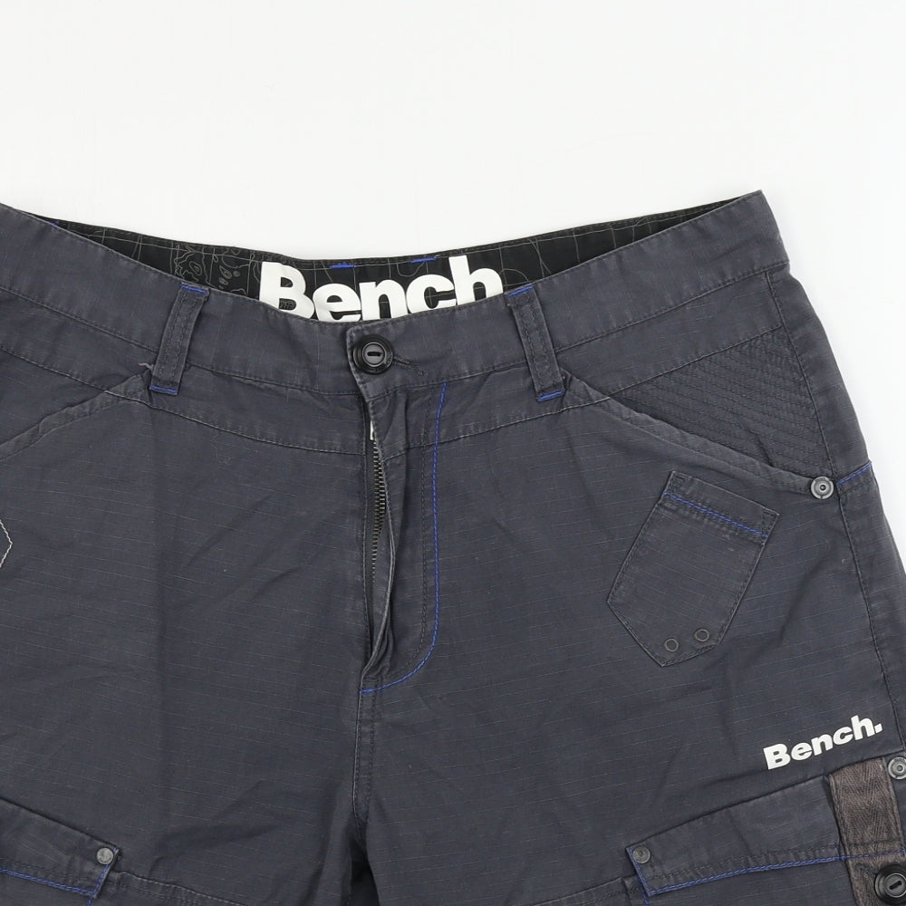 Bench Mens Grey   Chino Shorts Size 34 in