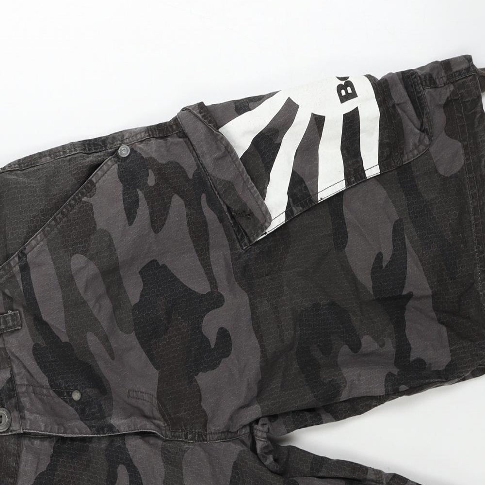 Bench Mens Grey Camouflage  Chino Shorts Size 34 in