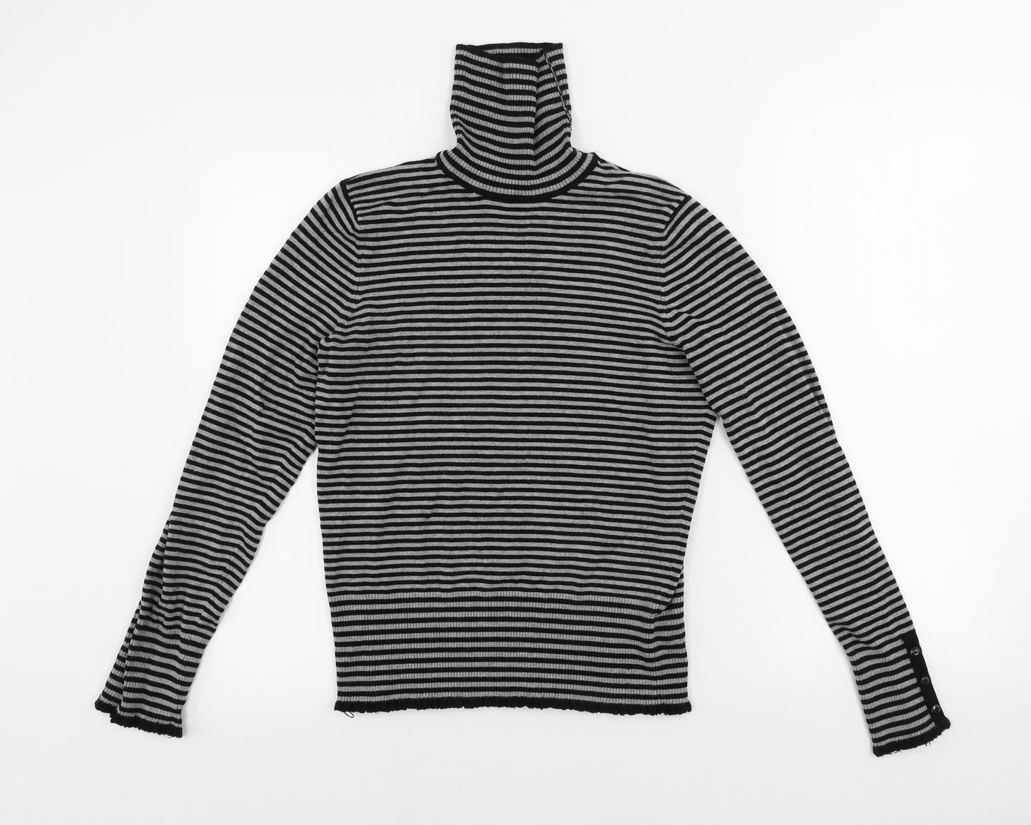 Debenhams  Womens Grey Striped  Pullover Jumper Size 14