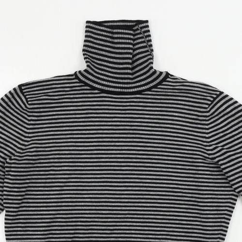 Debenhams  Womens Grey Striped  Pullover Jumper Size 14