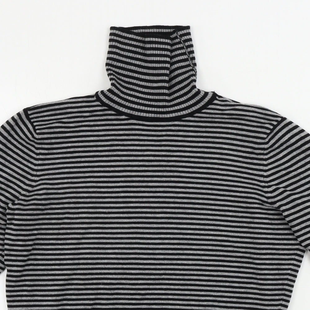 Debenhams  Womens Grey Striped  Pullover Jumper Size 14