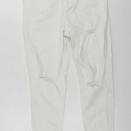 F&F  Womens White   Straight Jeans Size 28 in L26 in
