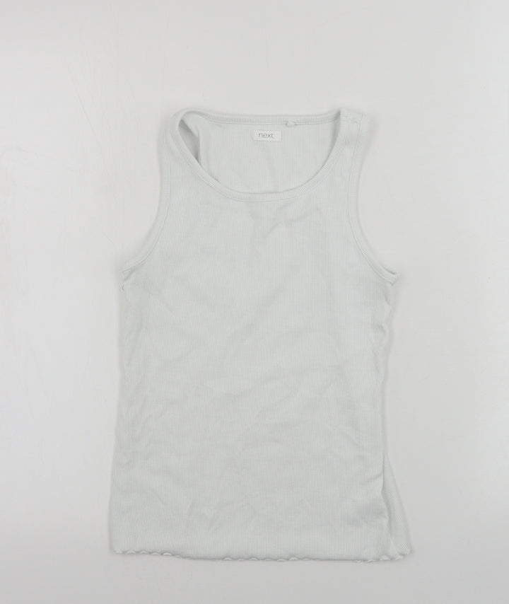 NEXT Girls White Basic T-Shirt Size 11 Years