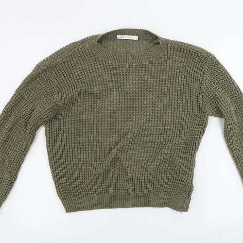 glamourus Womens Green   Pullover Jumper Size 8
