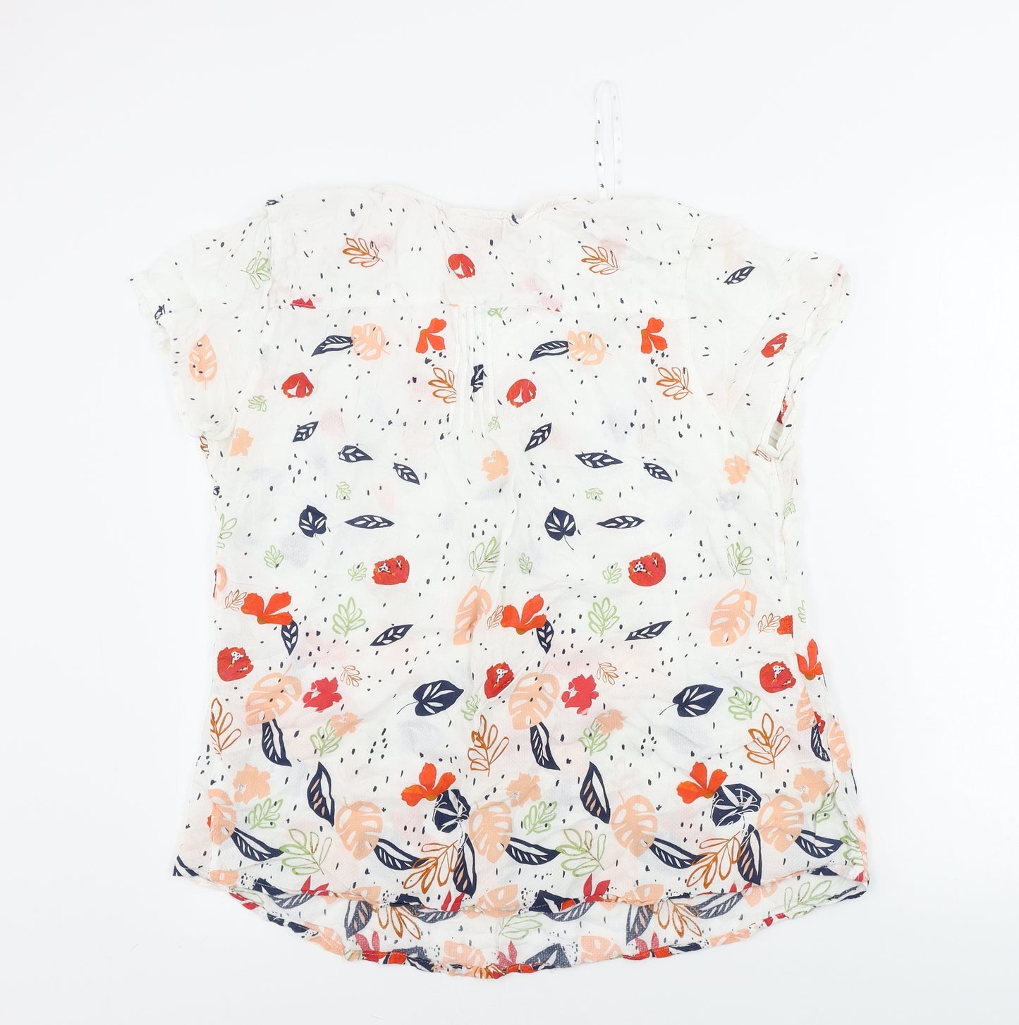 Mataray     Womens White Floral  Basic Blouse Size 20